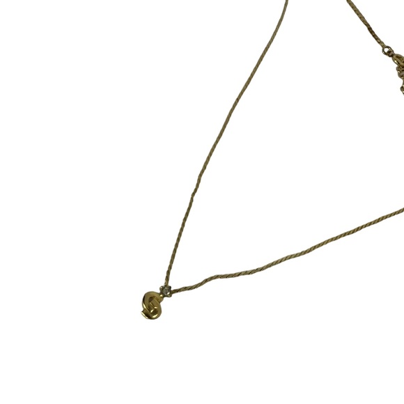 SOLD DIOR RARE VINTAGE GOLD RHINESTONE MINI CD LOGO CHARM ADJUSTABLE NECKLACE - Picture 11 of 15